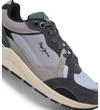 Pepe Jeans X20 Rise graue Lederschuhe