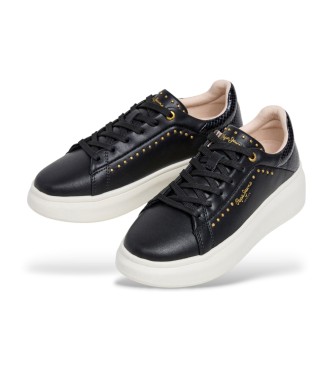 Pepe Jeans Yara Glam Leather Sneakers black