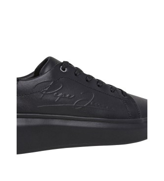 Pepe Jeans Sneakers Yara Night in pelle nera