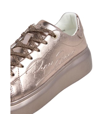 Pepe Jeans Yara Stars Sneakers i bronsfrgat lder