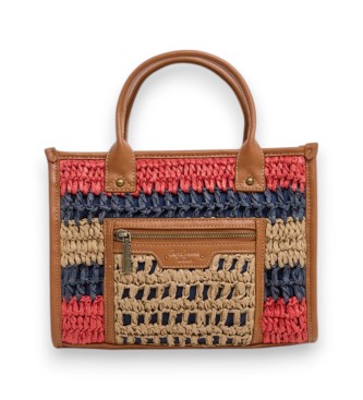 Pepe Jeans Bolso Zadie London beige, rojo