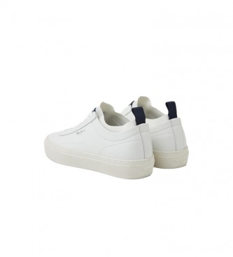 Pepe Jeans Sneaker Yogi Sock in pelle bianca