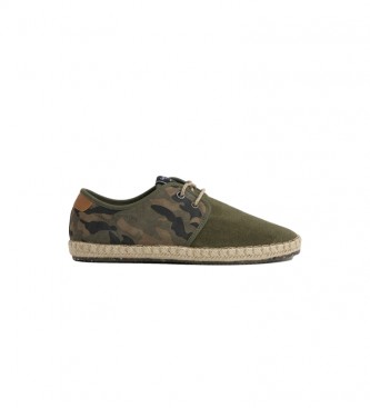 Pepe Jeans Pantofole Blucher Tourist Claic in pelle verde