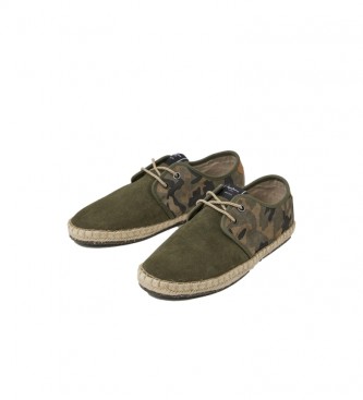 Pepe Jeans Pantofole Blucher Tourist Claic in pelle verde