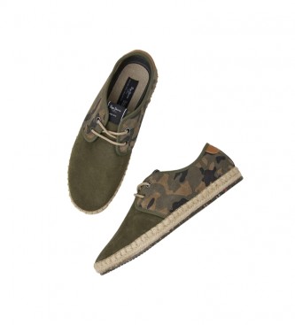 Pepe Jeans Zapatillas de piel Blucher Tourist Claic verde