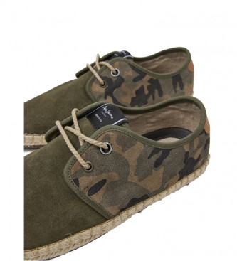 Pepe Jeans Zapatillas de piel Blucher Tourist Claic verde