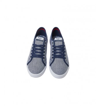 Pepe Jeans Basic Sneakers Chambray blauw