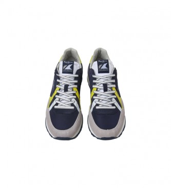 Pepe Jeans Combined leather trainers Brit navy