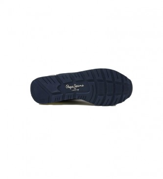 Pepe Jeans Pantofole in pelle combinate Brit Navy