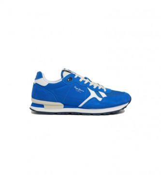 Pepe Jeans Combined leather trainers Brit blue