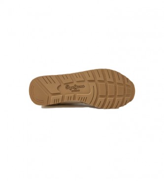 Pepe Jeans Zapatillas de piel  Combinadas Brit Heritage marrn