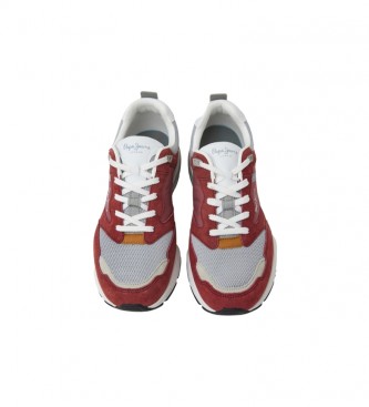 Pepe Jeans Sneakers in pelle rossa Dave Urban combinate