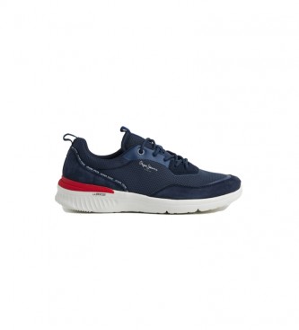 Pepe Jeans Combined Leather Sneakers Jay Pro Navy