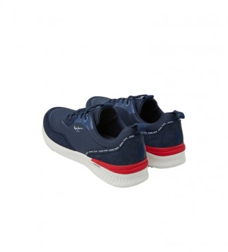 Pepe Jeans Combined Leather Sneakers Jay Pro Navy