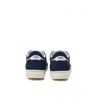 Pepe Jeans Kore Vintage navy leather combination trainers