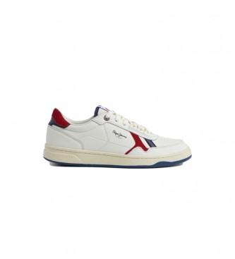 Pepe Jeans Kore Vintage Combined Leather Sneakers rouge