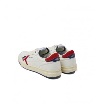 Pepe Jeans Kore Vintage Combined Leather Sneakers czerwony