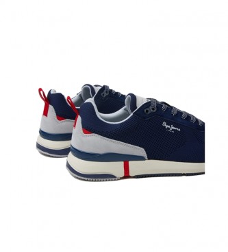 Pepe Jeans London Pro Navy Combination Leather Sneakers