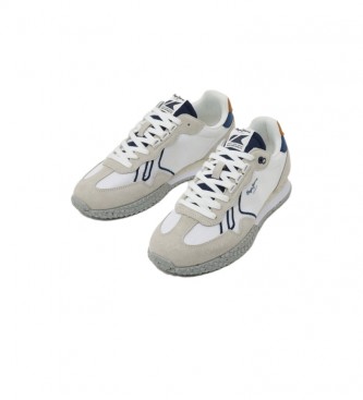 Pepe Jeans T�nis combinados de couro Retro branco