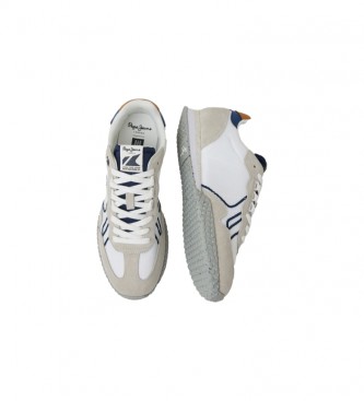 Pepe Jeans T�nis combinados de couro Retro branco