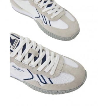 Pepe Jeans T�nis combinados de couro Retro branco