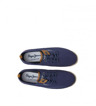 Pepe Jeans Navy Blucher Canvas Sneakers
