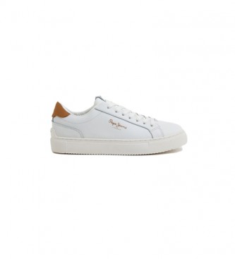 Pepe Jeans Leather trainers Adams Basic white