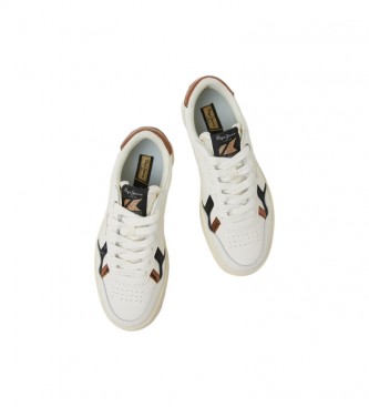Pepe Jeans Chaussures Kore Retry en cuir blanc