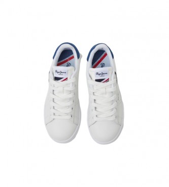 Pepe Jeans Player Basic white leather trainers