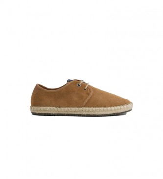 Pepe Jeans Tourist Claic brown leather trainers