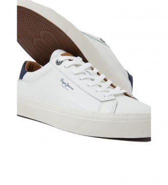 Pepe Jeans Yogi Original - Baskets en cuir blanc