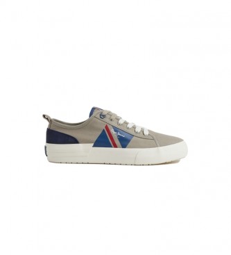 Pepe Jeans Wulkanizowane trampki Allen Flag w kolorze szarym 