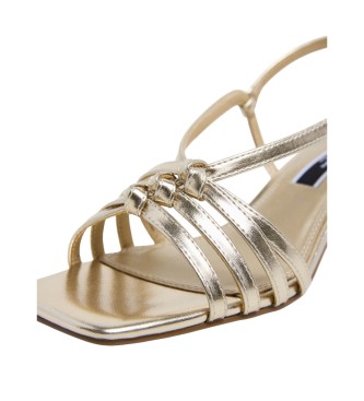 Pepe Jeans Sandali Zoe in metallo dorato