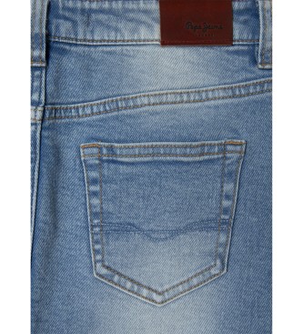 Pepe Jeans Falda midi en tejido denim elstico y flexible azul