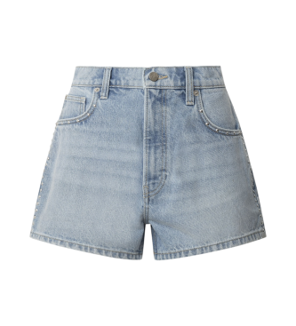 Pepe Jeans Abito corto a trapezio blu con borchie