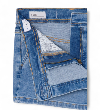 Pepe Jeans Short A-Line Hw Jr bleu