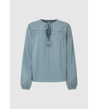 Pepe Jeans Blouse Alanis groenblauw