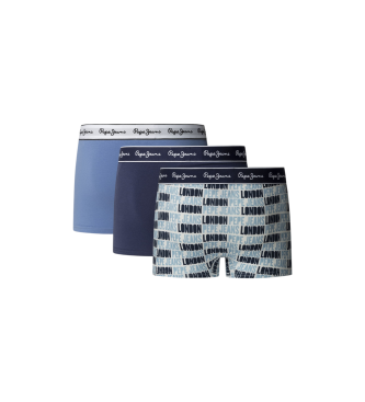 Pepe Jeans 3er-Set Boxershorts aus mehrfarbigem Stretch-Baumwoll-Jersey-Stoff