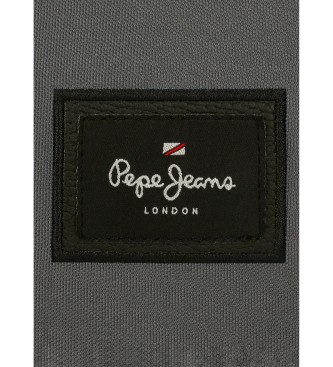 Pepe Jeans Plecak Aris z podwójnym zamkiem błyskawicznym, szary