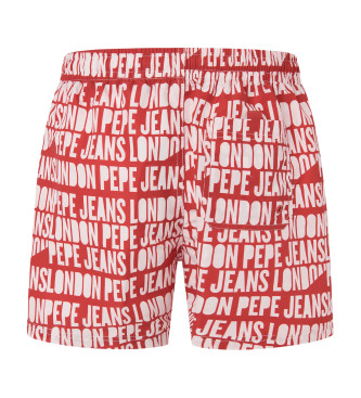 Pepe Jeans Kostium kąpielowy Ao Logo czerwony