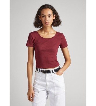 Pepe Jeans Babette Solid T-shirt maroon