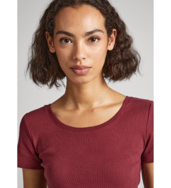 Pepe Jeans Babette Solid T-shirt maroon