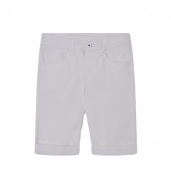Pepe Jeans Becket Bermuda kratke hlače bele barve