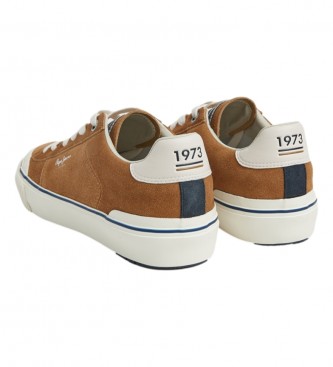 Pepe Jeans Ben Overdrive Leather Sneakers castanho
