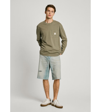 Pepe Jeans Bermuda-Shorts aus blauem Denim