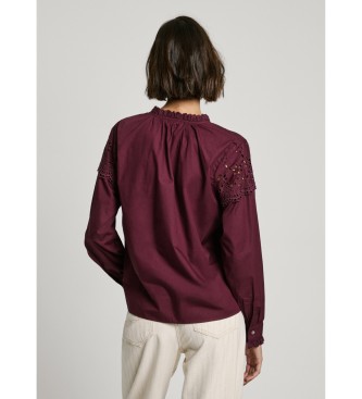 Pepe Jeans Bluse Bernadette bordeaux