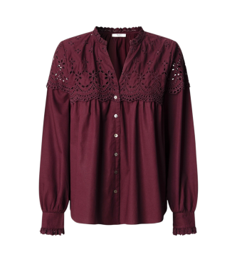 Pepe Jeans Bluse Bernadette bordeaux