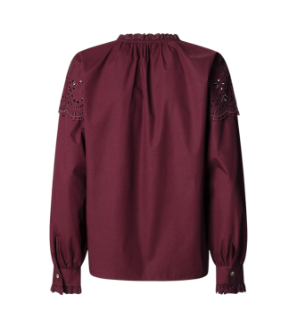 Pepe Jeans Bluse Bernadette bordeaux