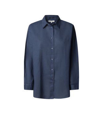 Pepe Jeans Bernadette marineblå skjorte
