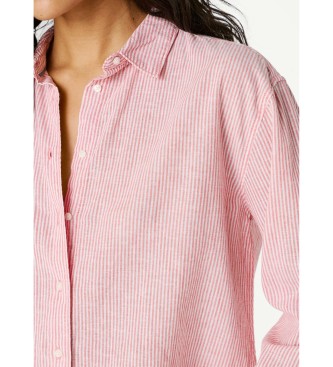 Pepe Jeans Striped relaxed fit shirt pink